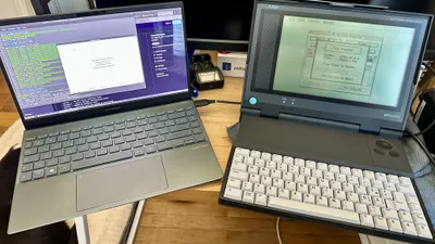 30 ans d'écart entre ces deux laptops